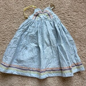 Stella McCartney Light Blue Dress with Colorful Embroidery